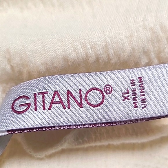 Gitano Cream Sleeveless V-Neck Mini-Dress with Embroidered Accent, Sz XL - Picture 5 of 7